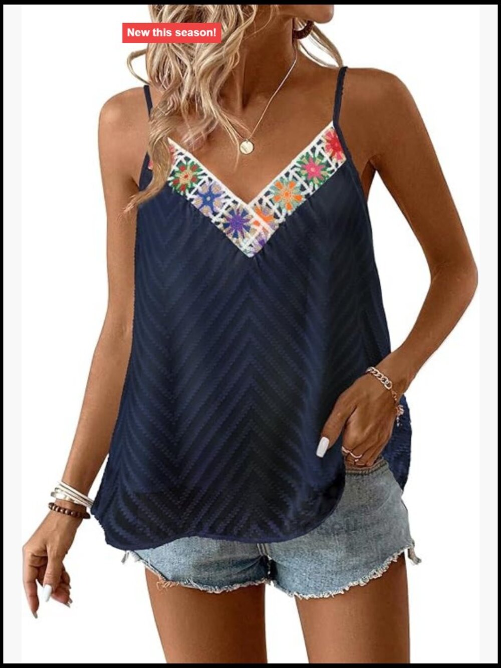 Flowy Boho V-Neck Sleeveless Tank Top - Chiffon Babydoll Cami